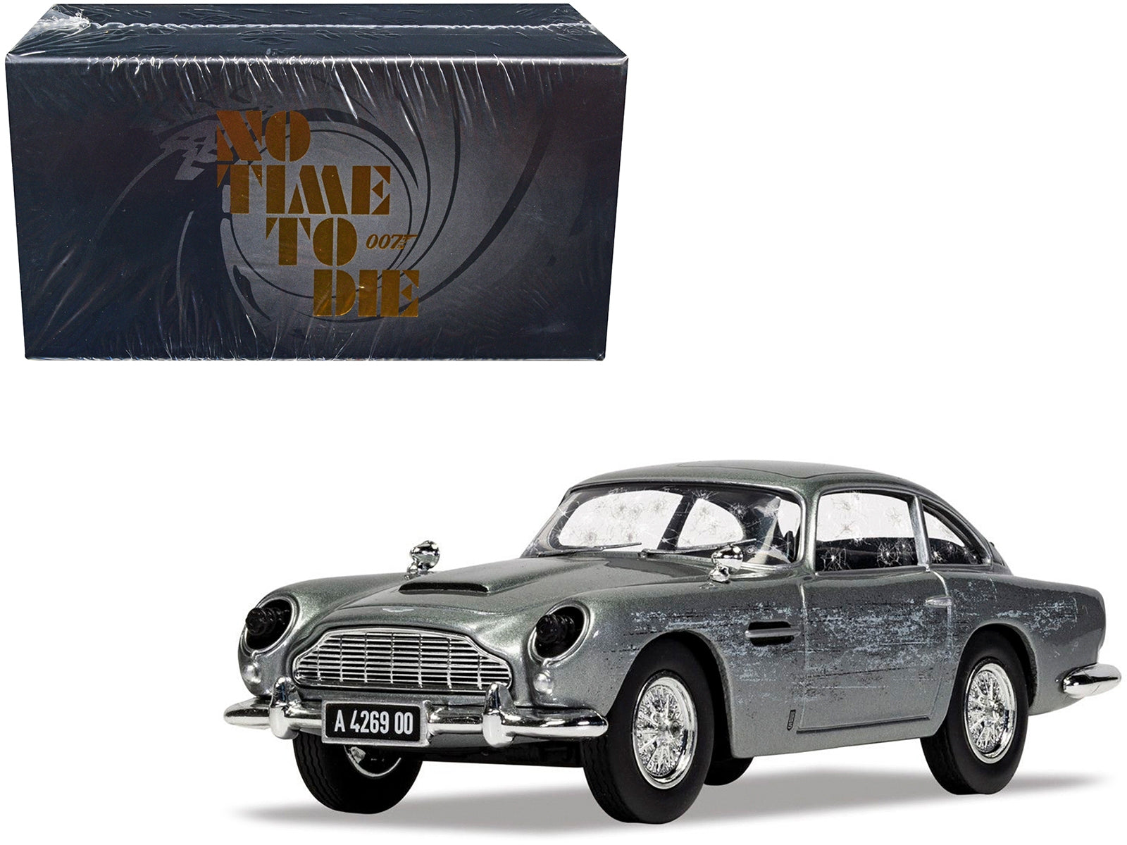 Aston Martin DB5 RHD (Right Hand Drive) Silver (Damaged) James Bond 007 "No Time To Die" (2021) Movie Diecast Model Car by Corgi Corgi