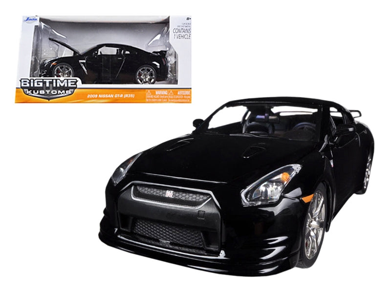 2009 Nissan GT-R R35 Black 1/24 Diecast Car Model by Jada Jada