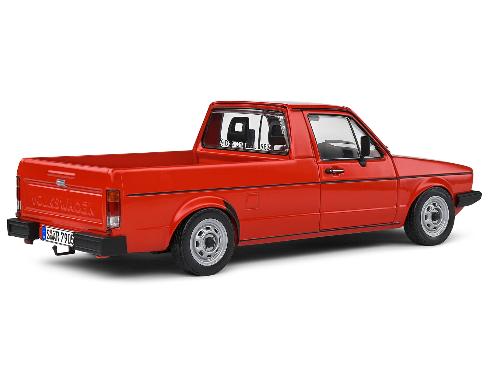 1983 Volkswagen Caddy MK 1 Pickup Truck Mars Red 1/18 Diecast Model Car by Solido Solido