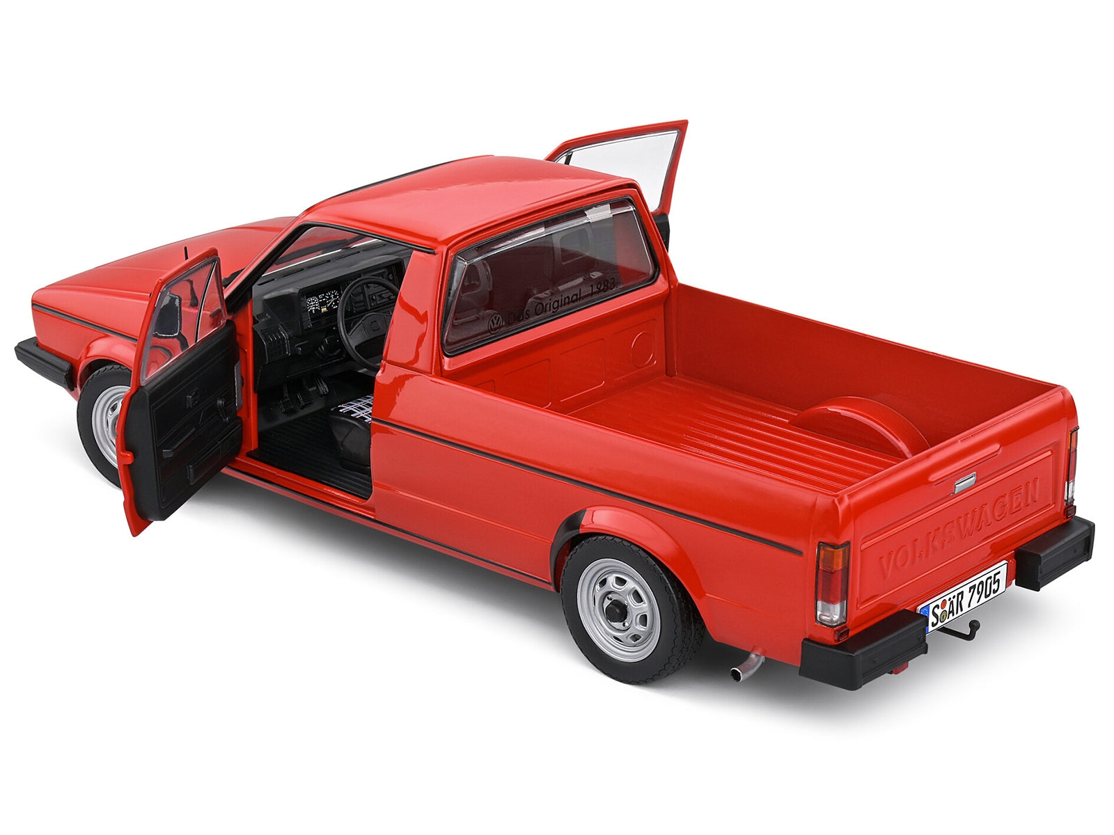 1983 Volkswagen Caddy MK 1 Pickup Truck Mars Red 1/18 Diecast Model Car by Solido Solido