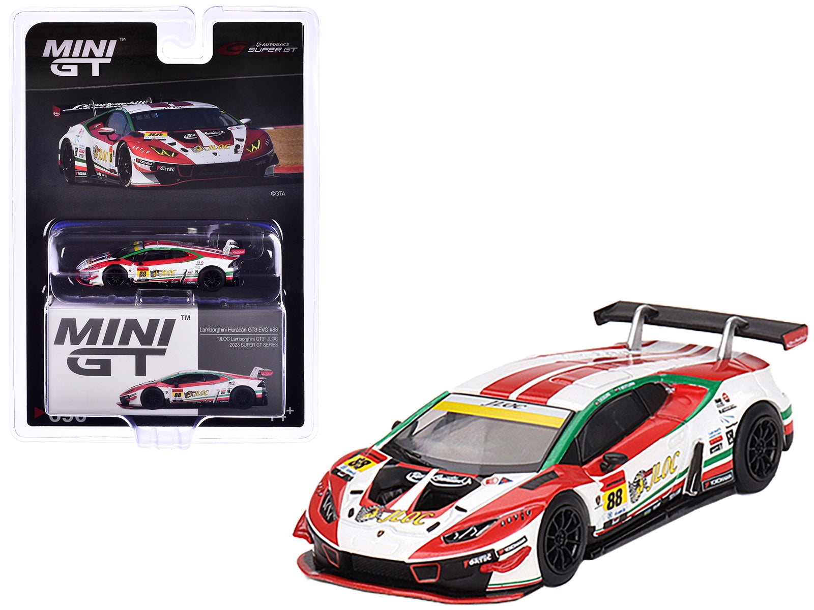 Lamborghini Huracan GT3 EVO #88 Takashi Kogure - Yuya Motojima "JLOC" "Super GT Series" (2023) Limited Edition 1/64 Diecast Model Car by True Scale Miniatures True Scale Miniatures