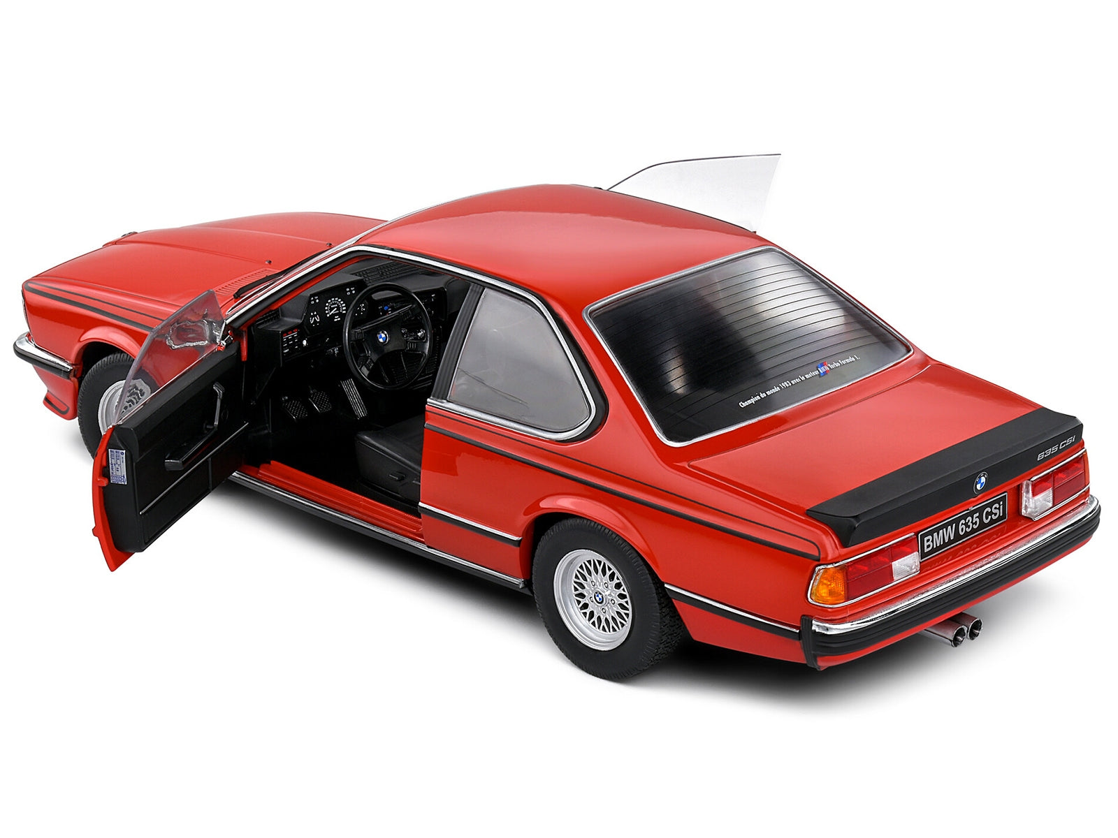 1984 BMW 635 CSI (E24) Henna Red 1/18 Diecast Model Car by Solido Solido