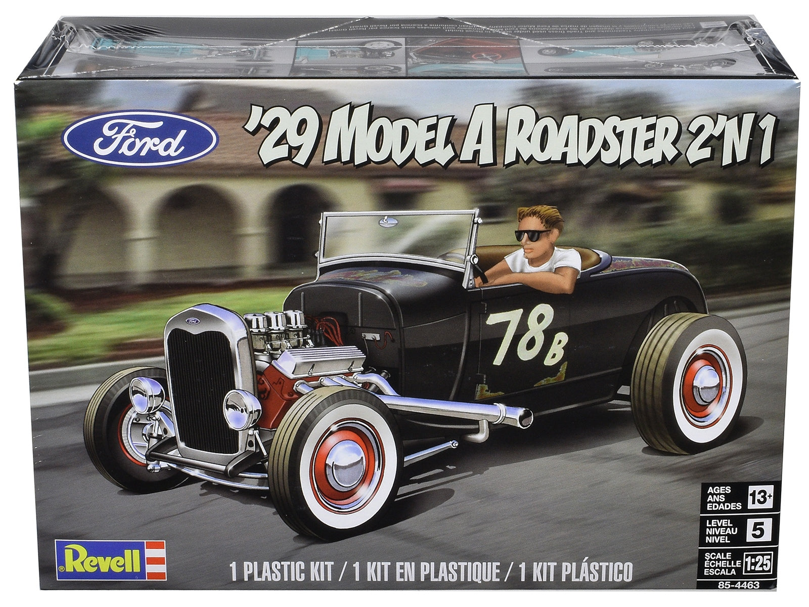 Level 5 Model Kit 1929 Ford Model A Roadster 2-in-1 Kit 1/25 Scale Model by Revell Revell