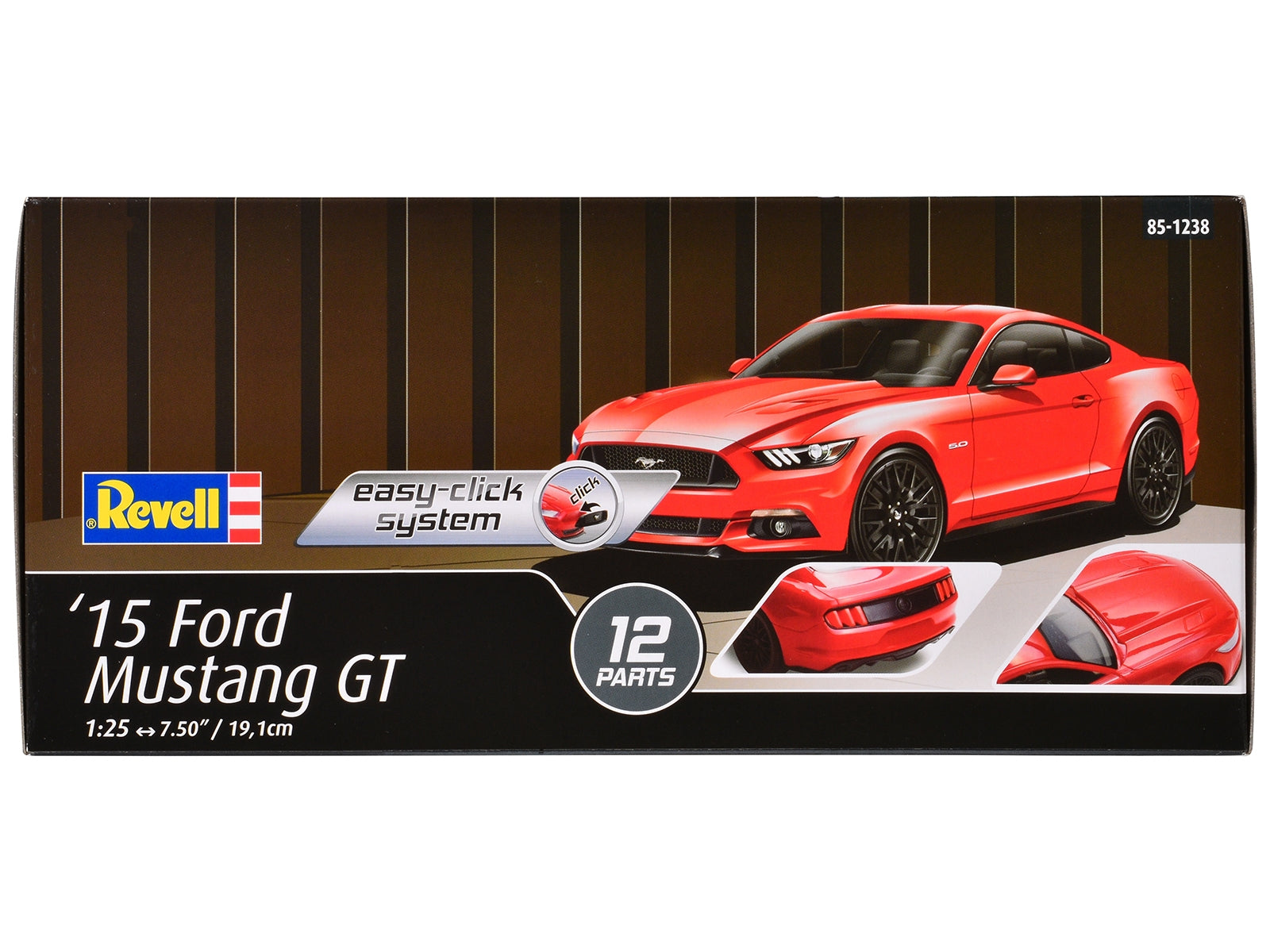 Level 2 Easy-Click Model Kit 2015 Ford Mustang GT 1/25 Scale Model by Revell Revell