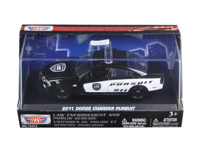 2011 Dodge Charger Pursuit Police Car In Display Showcase 1/43 Diecast Model Car by Motormax Motormax