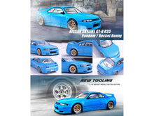 Load image into Gallery viewer, Nissan Skyline GT-R (R33) RHD (Right Hand Drive) Blue &quot;Pandem - Rocket Bunny&quot; 1/64 Diecast Model Car by Inno Models Inno Models
