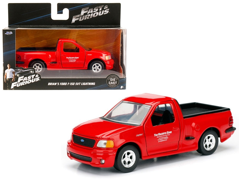 Brian's 1999 Ford F-150 SVT Lightning Pickup Truck Red "Fast & Furious" Movie 1/32 Diecast Model Car by Jada Jada