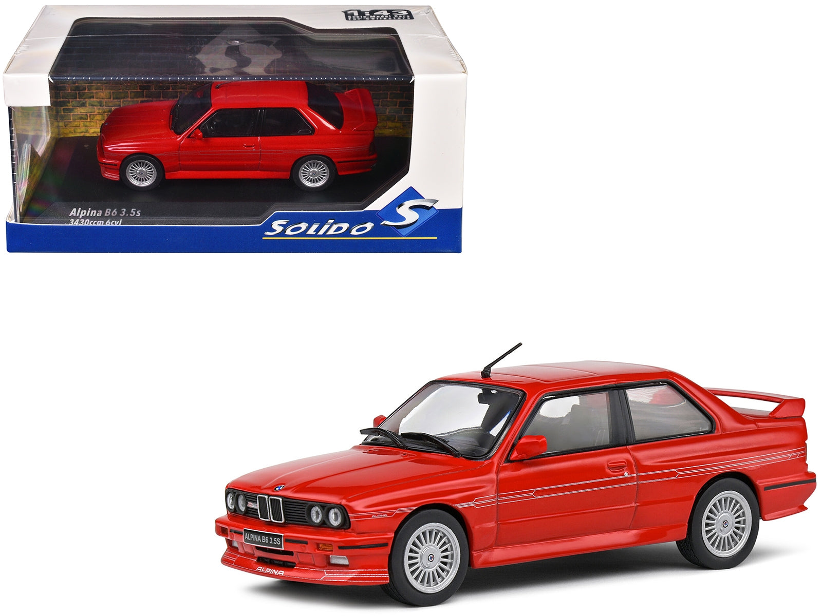 1990 BMW Alpina B6 (E30) Brilliant Red 1/43 Diecast Model Car by Solido Solido