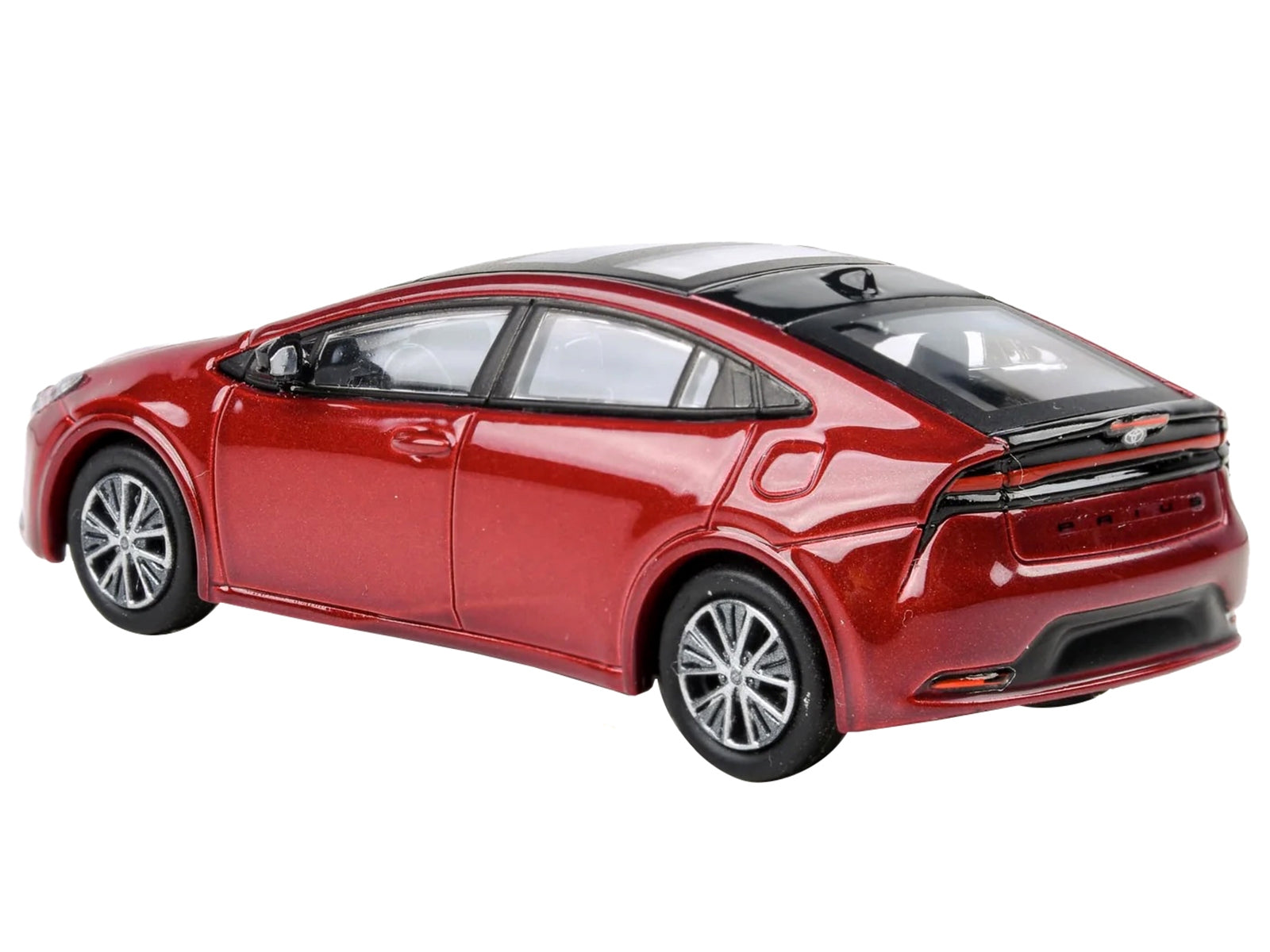 2023 Toyota Prius Supersonic Red Metallic with Black Top and Sun Roof and Sun Roof 1/64 Diecast Model Car by Paragon Models Paragon