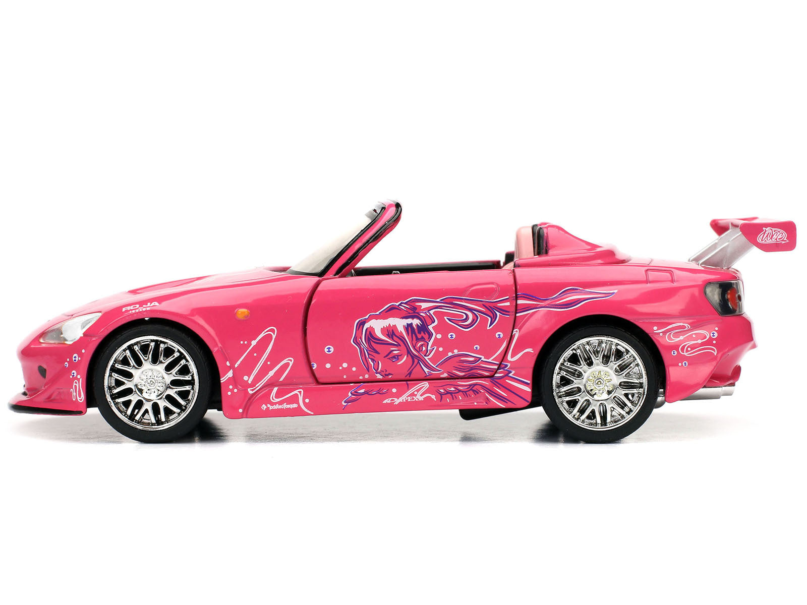 Suki's Honda S2000 Convertible Pink with Graphics "Fast & Furious" Movie 1/32 Diecast Model Car by Jada Jada