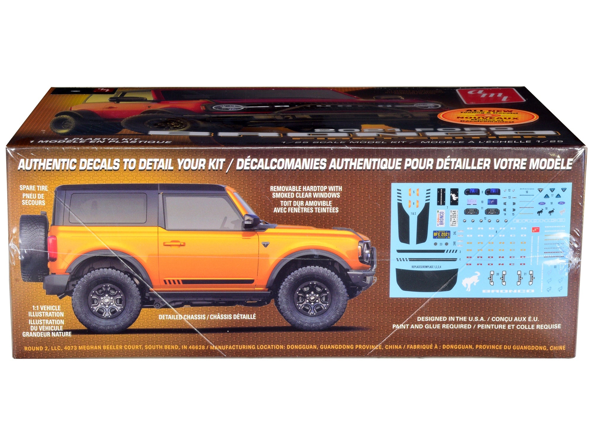 Skill 2 Model Kit 2021 Ford Bronco First Edition 1/25 Scale Model by AMT AMT