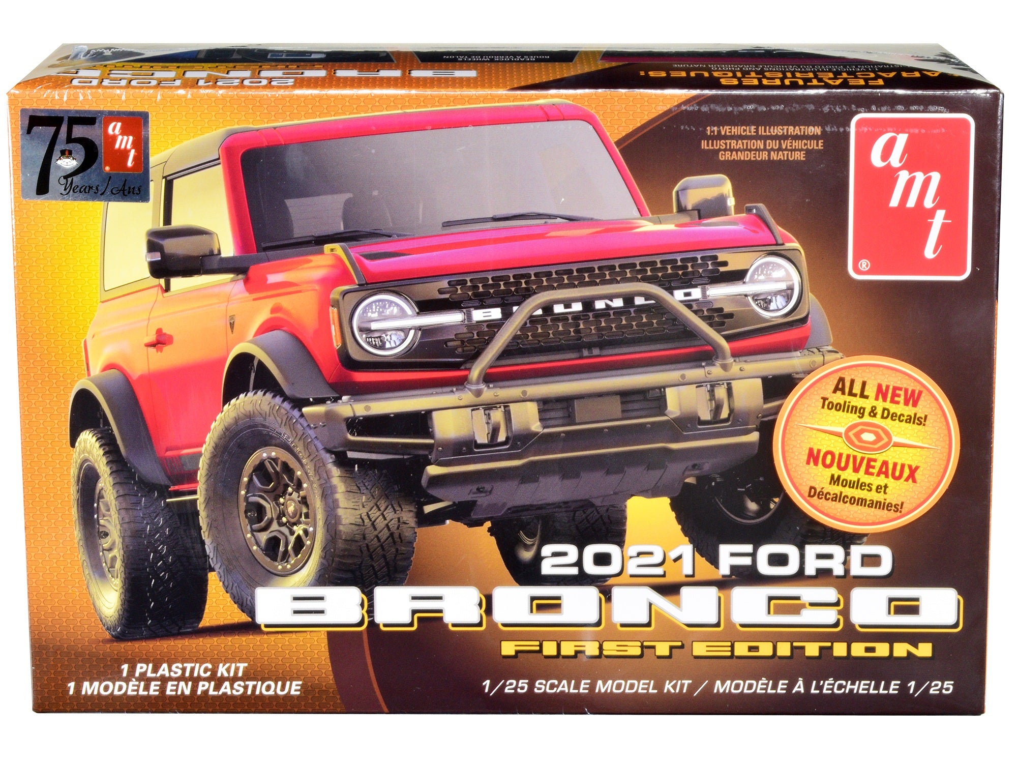 Skill 2 Model Kit 2021 Ford Bronco First Edition 1/25 Scale Model by AMT AMT