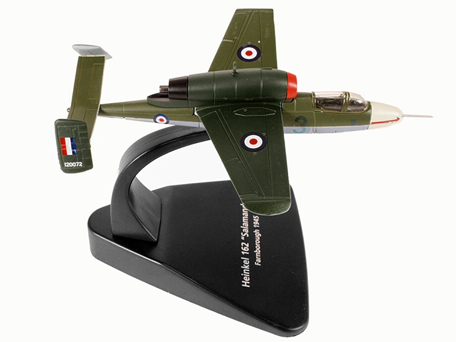 Heinkel 162 "Salamander" Jet Fighter Farnborough England (1945) "Oxford Aviation" Series 1/72 Diecast Model Airplane by Oxford Diecast Oxford Diecast