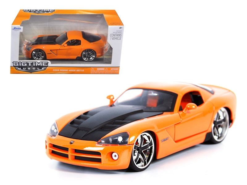 2008 Dodge Viper SRT10 Orange 1/24 Diecast Car Model by Jada Jada