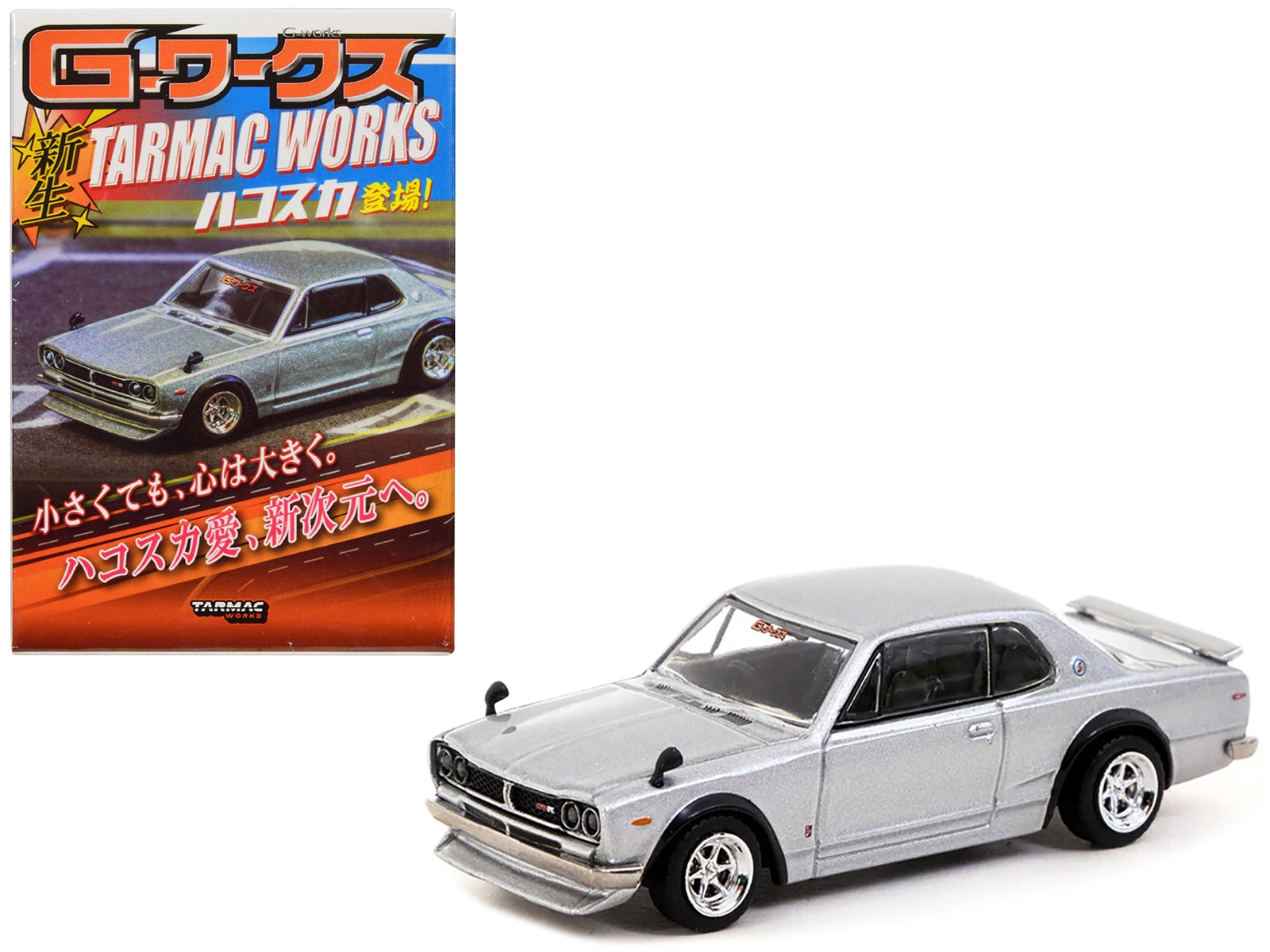 Nissan Skyline 2000 GT-R (KPGC10) RHD (Right Hand Drive) Silver Metallic "Japan Special Edition" "Global64" Series 1/64 Diecast Model by Tarmac Works Tarmac Works