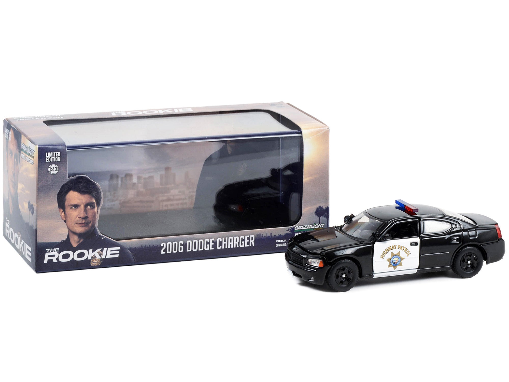 2006 Dodge Charger Police CHP (California Highway Patrol) Black "The Rookie" (2018-Current) TV Series 1/43 Diecast Model Car by Greenlight Greenlight