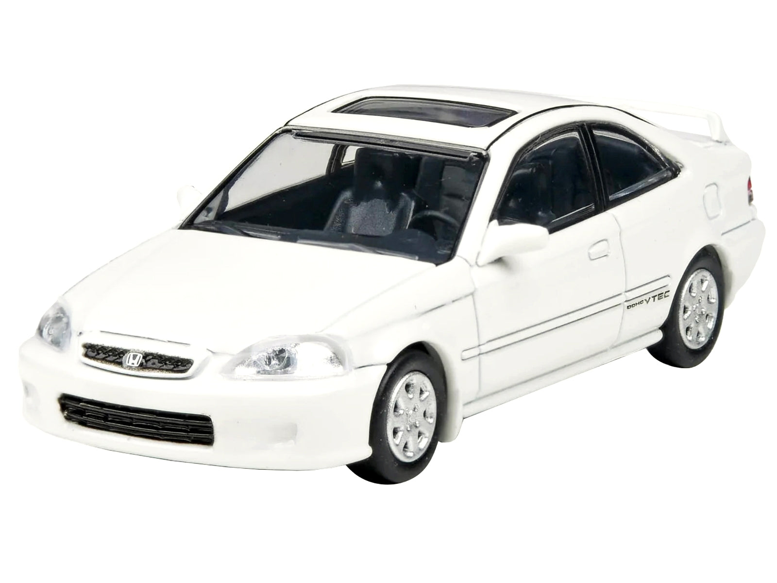 1999 Honda Civic Si EM1 Taffeta White with Sunroof 1/64 Diecast Model Car by Paragon Models Paragon