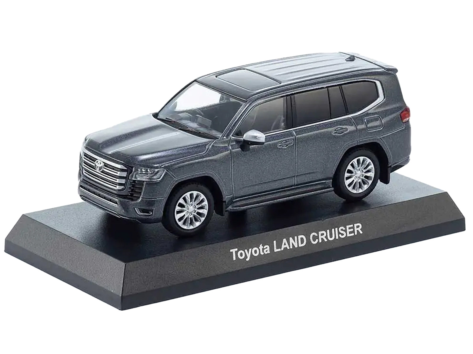 Toyota Land Cruiser ZX RHD (Right Hand Drive) Gray Metallic with Mini Book No.14 1/64 Diecast Model Car by Kyosho Kyosho