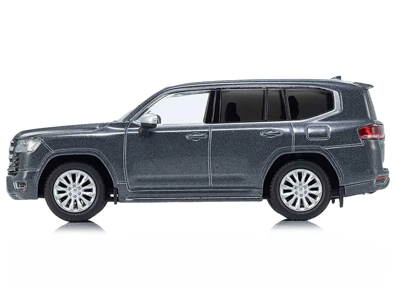 Toyota Land Cruiser ZX RHD (Right Hand Drive) Gray Metallic with Mini Book No.14 1/64 Diecast Model Car by Kyosho Kyosho