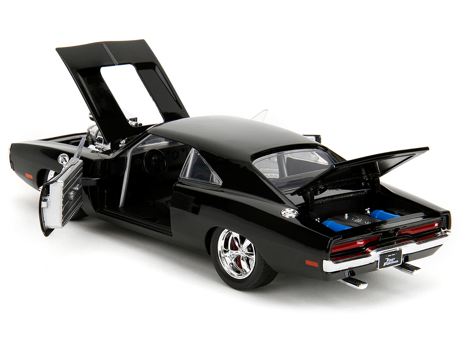 1970 Dodge Charger Black with Race Interior "Fast & Furious" Movie 1/24 Diecast Model Car by Jada Jada