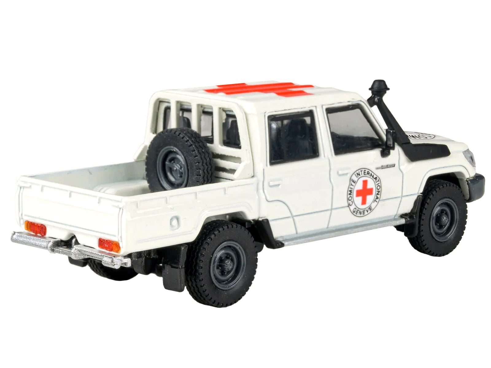 2014 Toyota Land Cruiser LC 79 Pickup Truck White "International Red Cross" 1/64 Diecast Model Car by Paragon Models Paragon