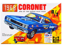 Load image into Gallery viewer, Skill 2 Model Kit 1968 Dodge Coronet Hardtop with Trailer 1/25 Scale Model by MPC MPC
