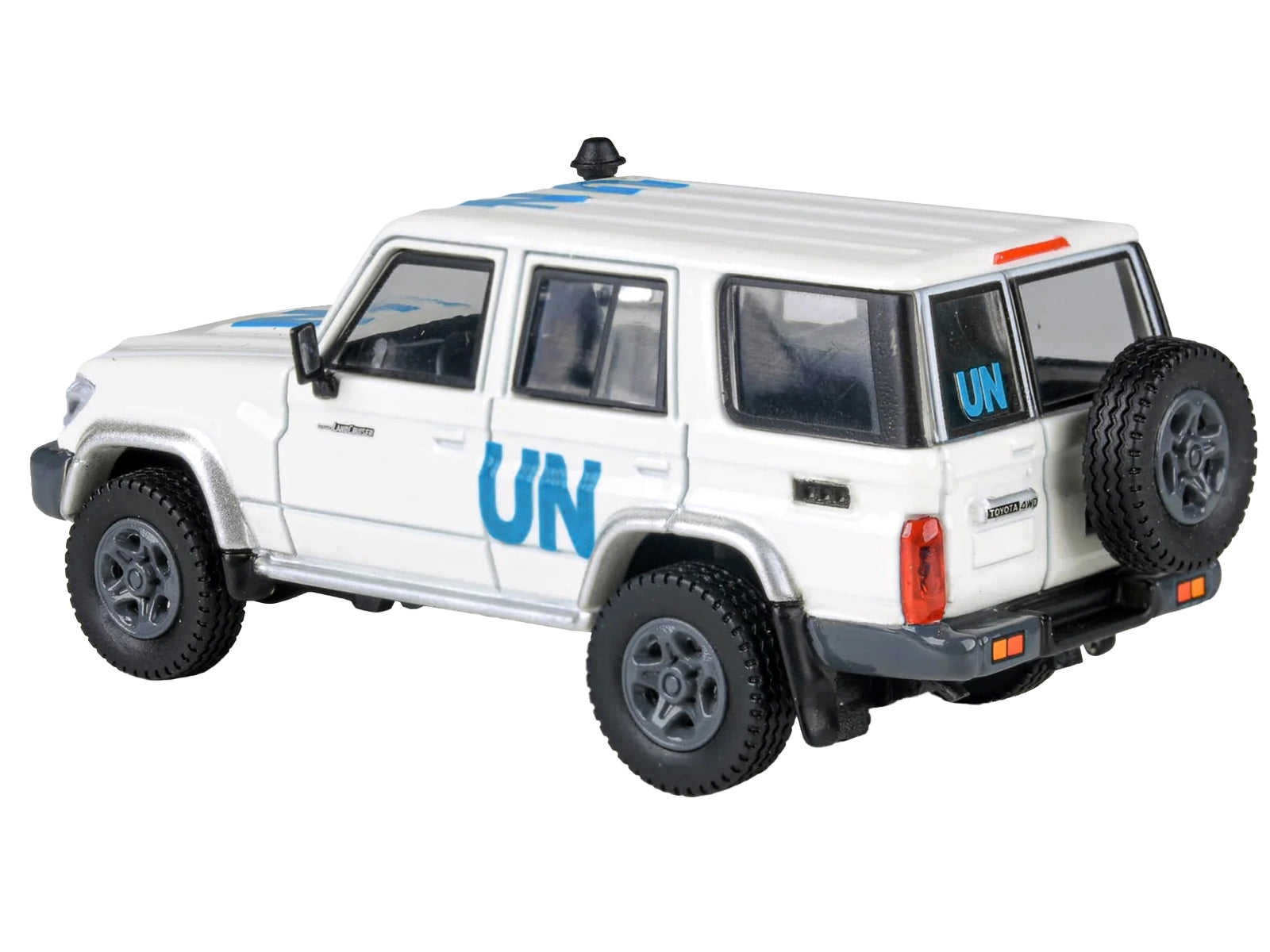 2014 Toyota Land Cruiser LC76 White "United Nations" 1/64 Diecast Model Car by Paragon Models Paragon