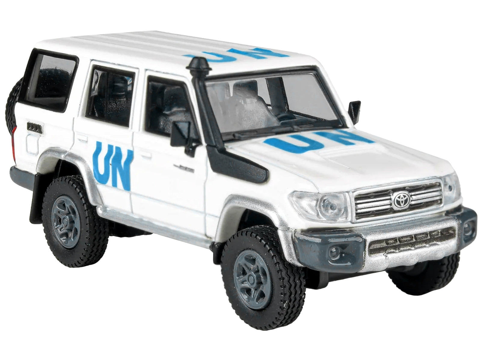 2014 Toyota Land Cruiser LC76 White "United Nations" 1/64 Diecast Model Car by Paragon Models Paragon