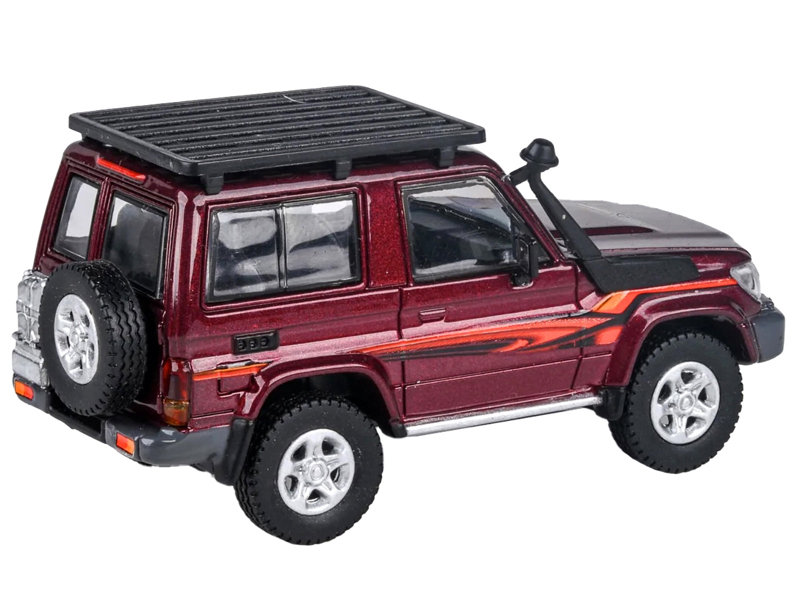 2014 Toyota Land Cruiser LC 71 Red Metallic with Graphics 1/64 Diecast Model Car by Paragon Models Paragon