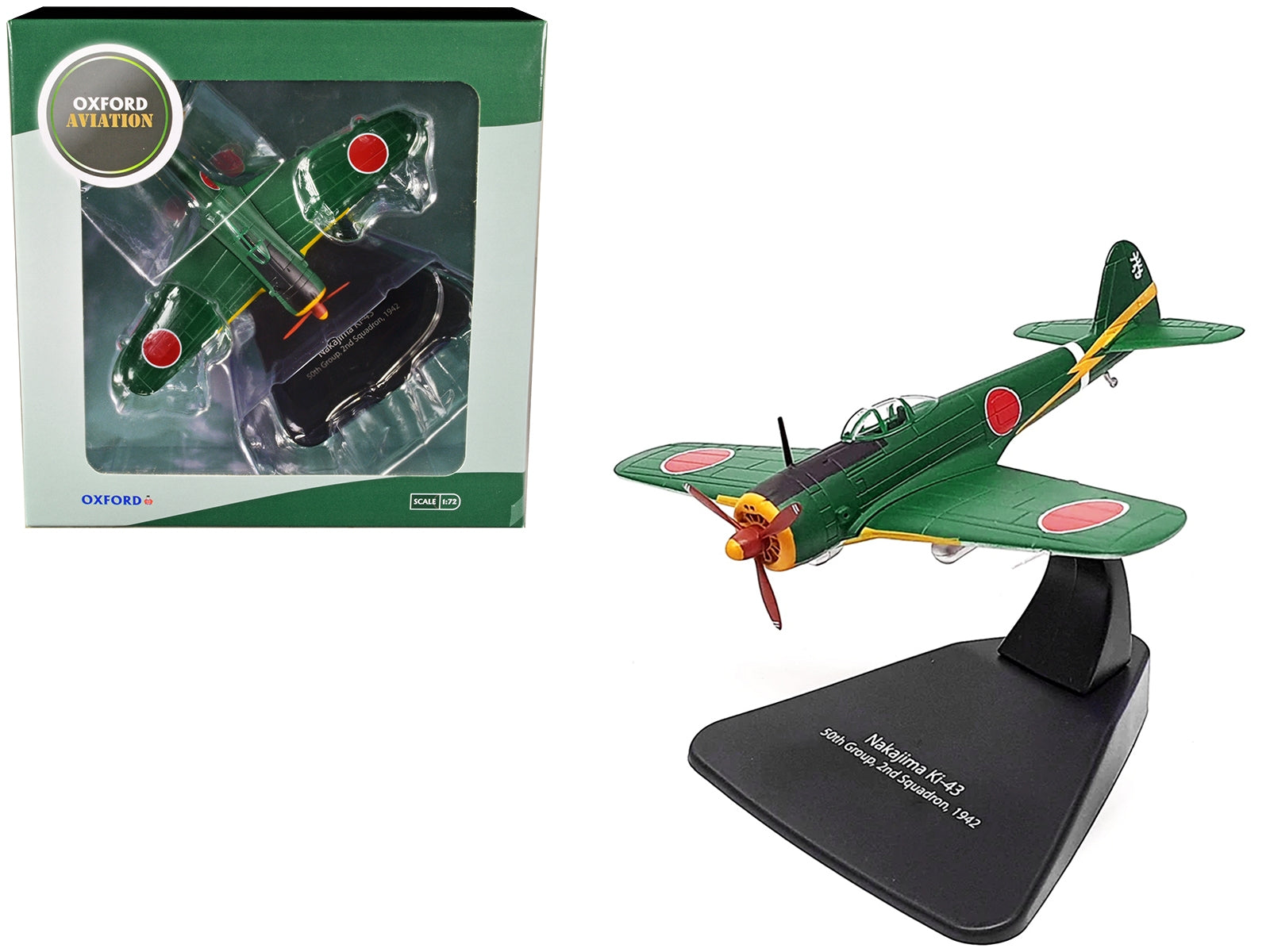 Nakajima Ki-43 Hayabusa Fighter Plane 50th Group 2nd Squadron (1942) "Oxford Aviation" Series 1/72 Diecast Model Airplane by Oxford Diecast Oxford Diecast