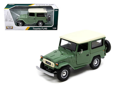 Toyota FJ40 Medium Green 1/24 Diecast Model Car by Motormax Motormax