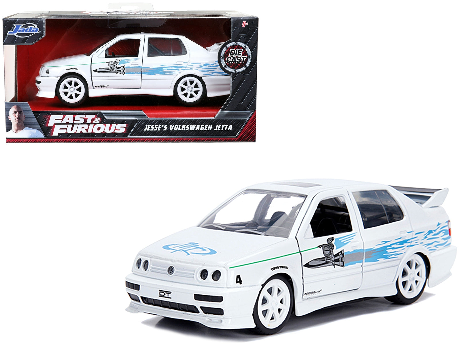 Jesse's Volkswagen Jetta White "Fast & Furious" Movie 1/32 Diecast Model Car by Jada Jada