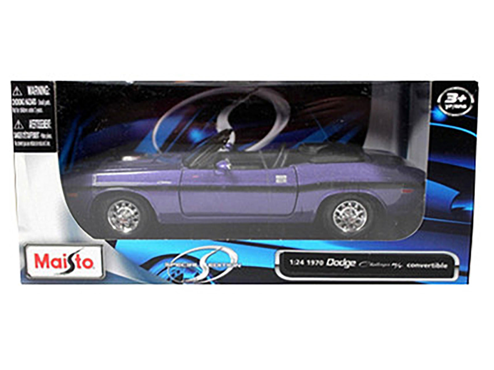 1970 Dodge Challenger R/T Convertible Purple 1/24 Diecast Model Car by Maisto Maisto