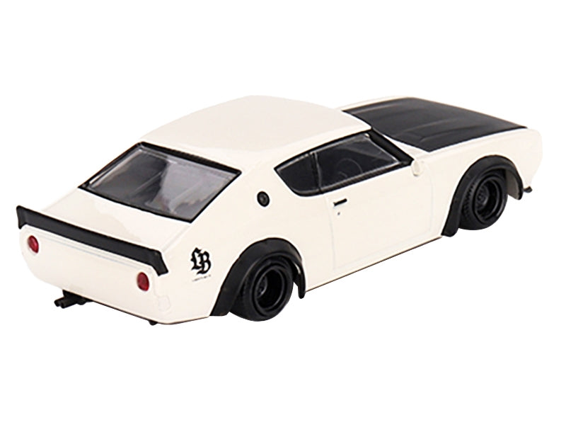 Nissan Skyline Kenmeri "Liberty Walk" RHD (Right Hand Drive) White with Matt Black Hood Limited Edition to 9600 pieces Worldwide 1/64 Diecast Model Car by Mini GT Mini GT