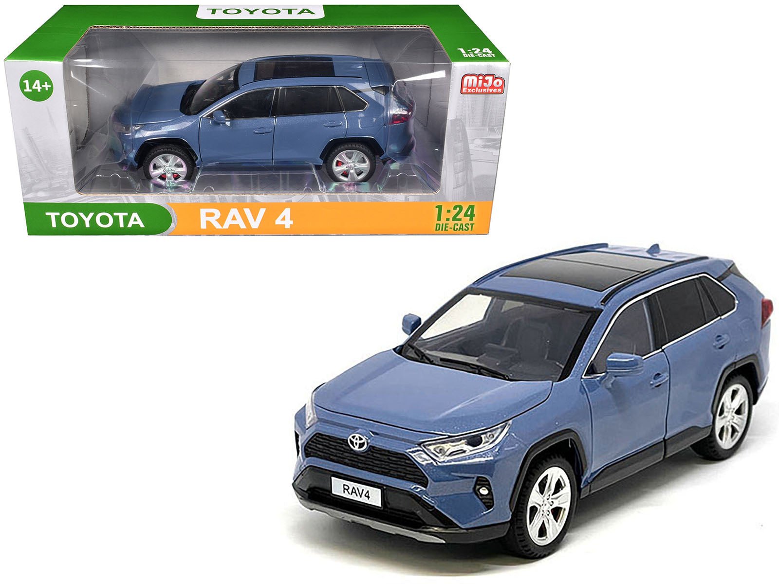 Toyota Rav4 Hybrid XSE Blue Metallic with Sunroof 1/24 Diecast Model Car Other