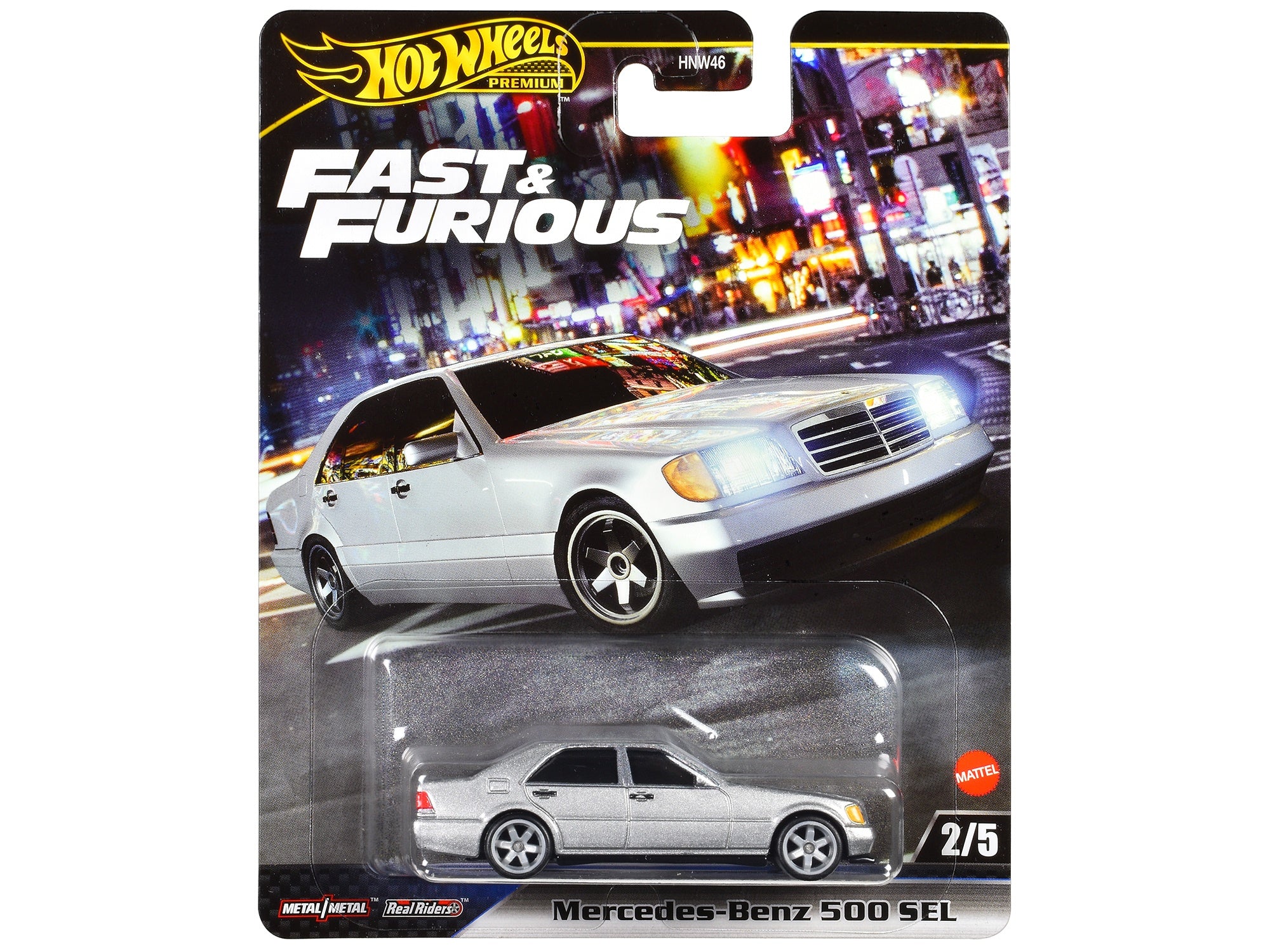 Mercedes-Benz 500 SEL Silver Metallic "The Fast and the Furious: Tokyo Drift" (2006) Movie "Fast & Furious" Series Diecast Model Car by Hot Wheels Hotwheels