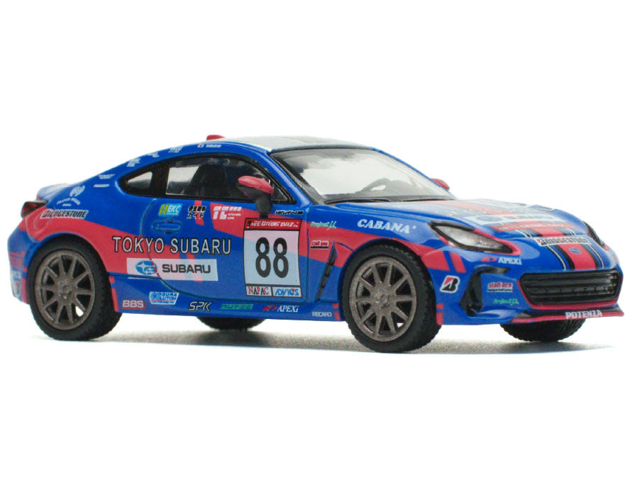 Subaru BRZ #88 Blue with Graphics "Tokyo Subaru Racing" 1/64 Diecast Model Car by Pop Race Pop Race