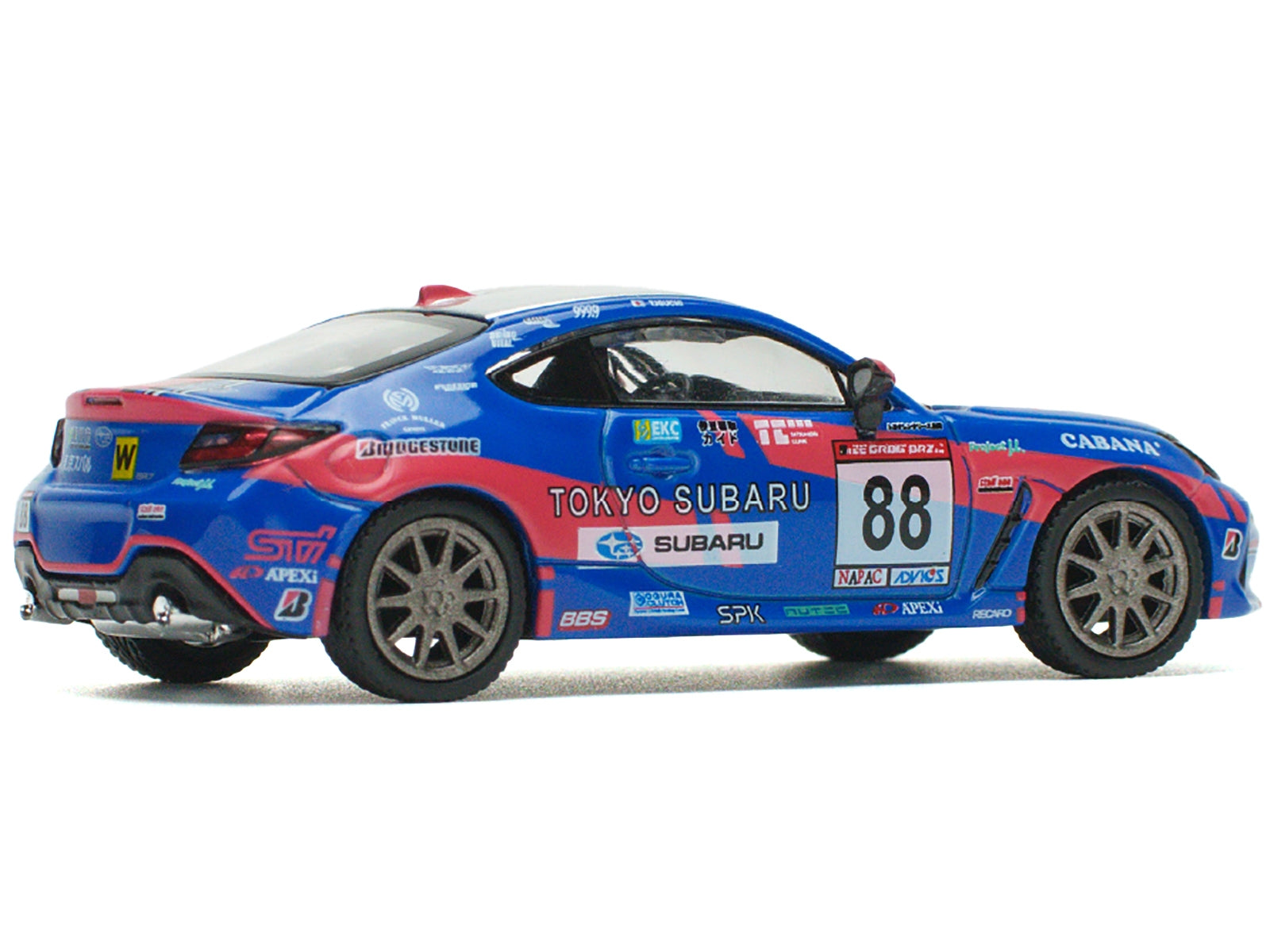 Subaru BRZ #88 Blue with Graphics "Tokyo Subaru Racing" 1/64 Diecast Model Car by Pop Race Pop Race