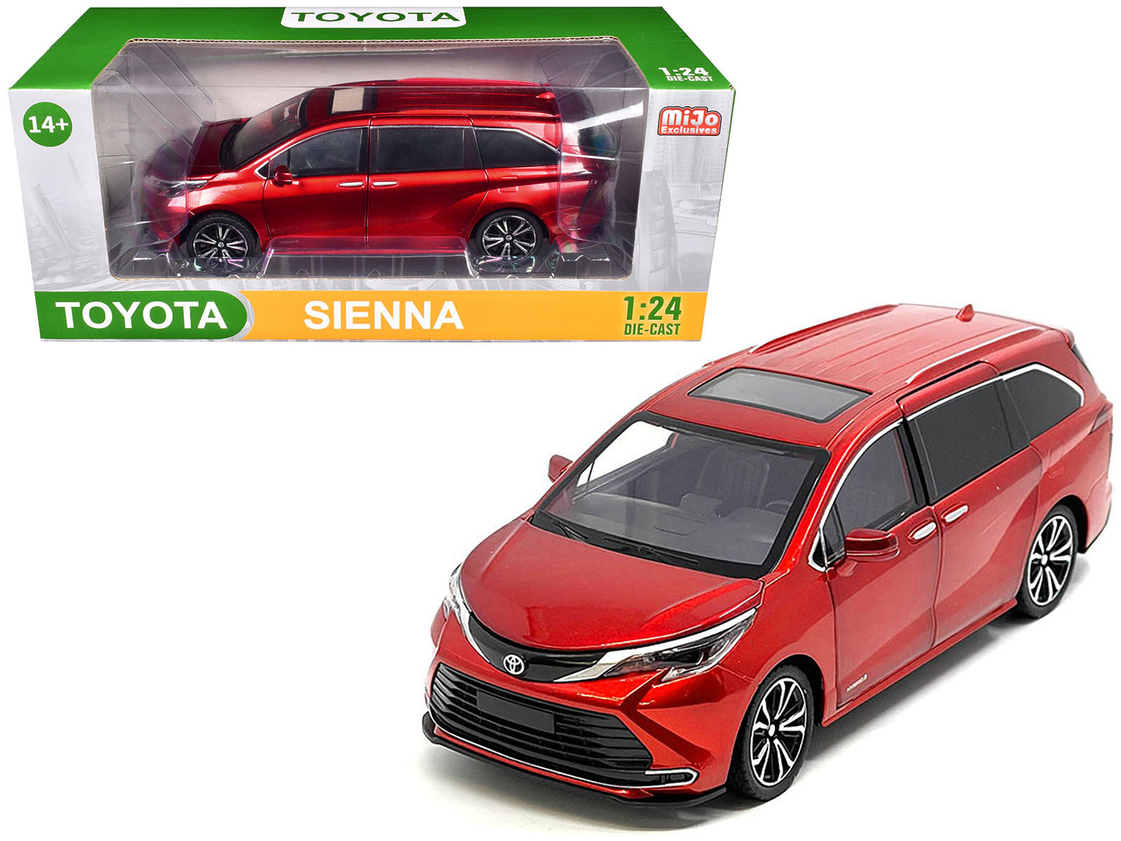 Toyota Sienna Minivan Red Metallic 1/24 Diecast Model Other