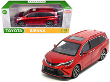 Load image into Gallery viewer, Toyota Sienna Minivan Red Metallic 1/24 Diecast Model Other
