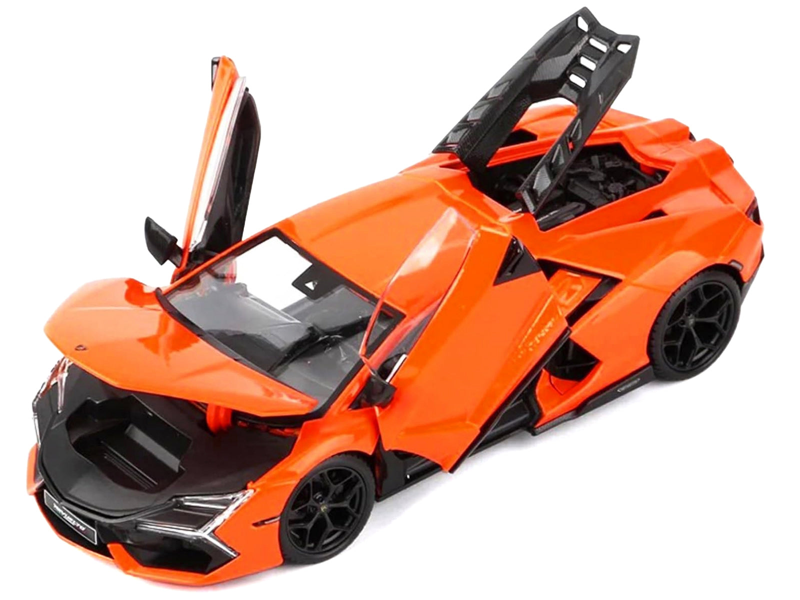 Lamborghini Revuelto Orange "Italian Design" Series 1/24 Diecast Model Car by Bburago Bburago