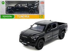 Load image into Gallery viewer, 2023 Toyota Tundra TRD 4x4 Pickup Truck Black with Sunroof and Wheel Rack 1/24 Diecast Model Car Other
