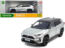 Load image into Gallery viewer, Toyota Rav4 Hybrid XSE Silver Metallic with Black Top and Sunroof 1/24 Diecast Model Car Other
