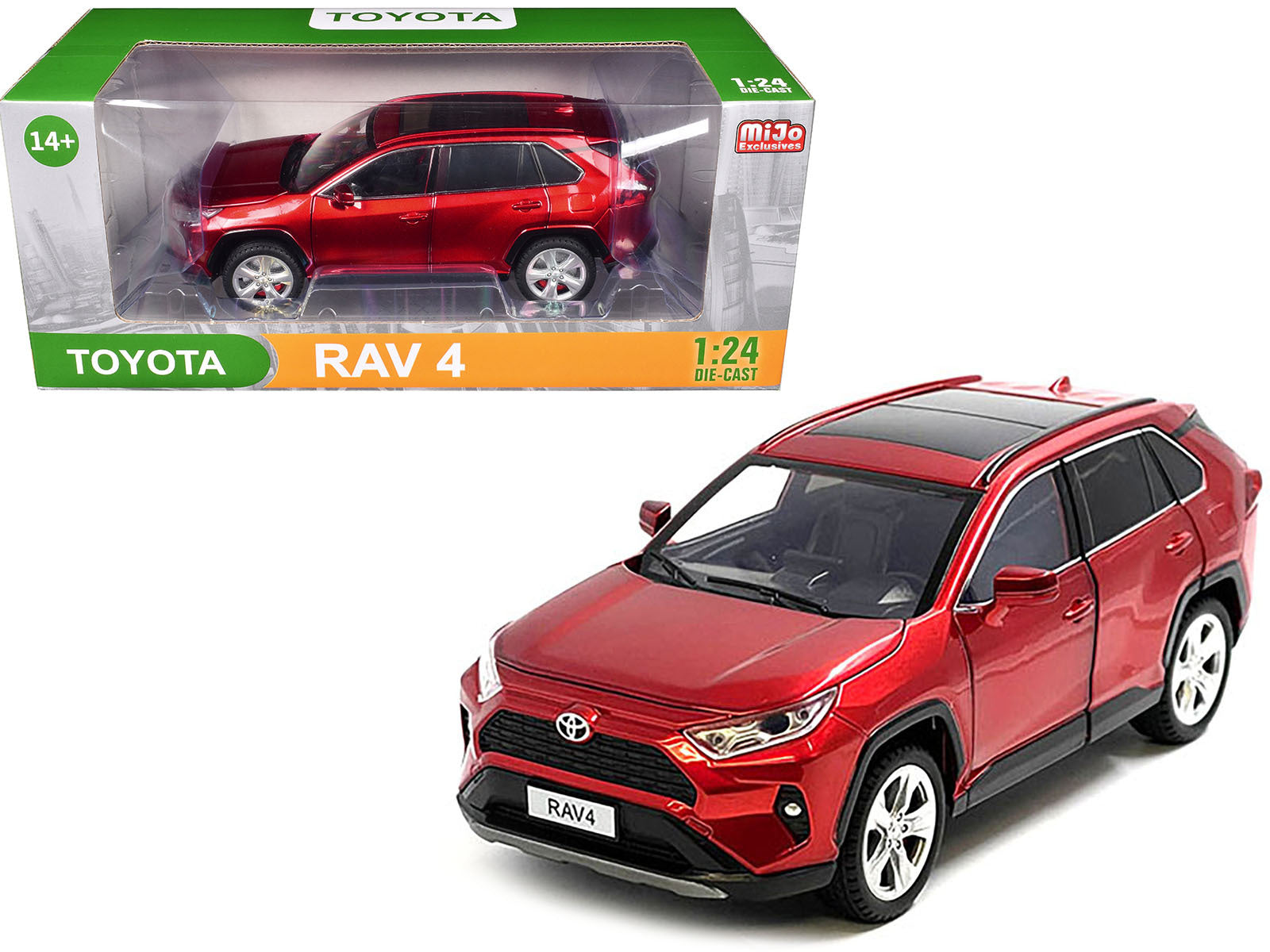 Toyota Rav4 Hybrid XSE Red Metallic with Sunroof 1/24 Diecast Model Car Other