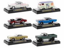 Load image into Gallery viewer, &quot;Auto Meets&quot; Set of 6 Cars IN DISPLAY CASES Release 80 Limited Edition 1/64 Diecast Model Cars by M2 Machines M2
