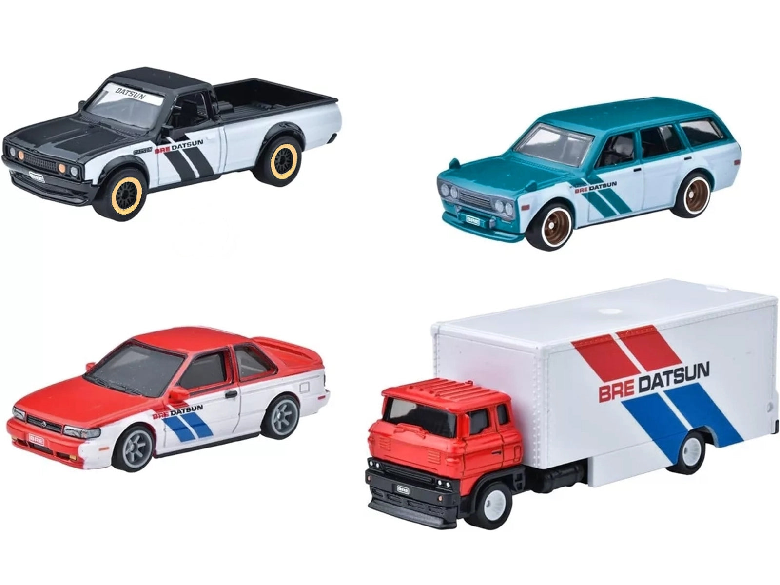 "BRE" Set of 4 pieces Series Hot Wheels "Premium" 2024 Series U Diecast Model Cars by Hot Wheels Hotwheels