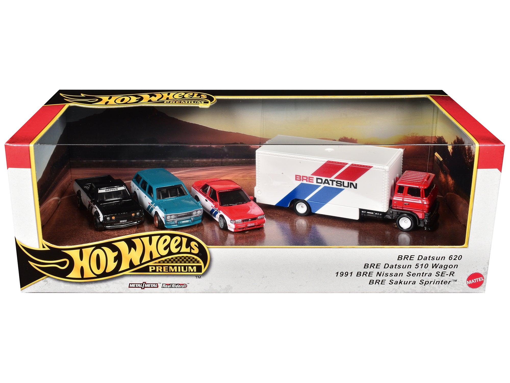 "BRE" Set of 4 pieces Series Hot Wheels "Premium" 2024 Series U Diecast Model Cars by Hot Wheels Hotwheels