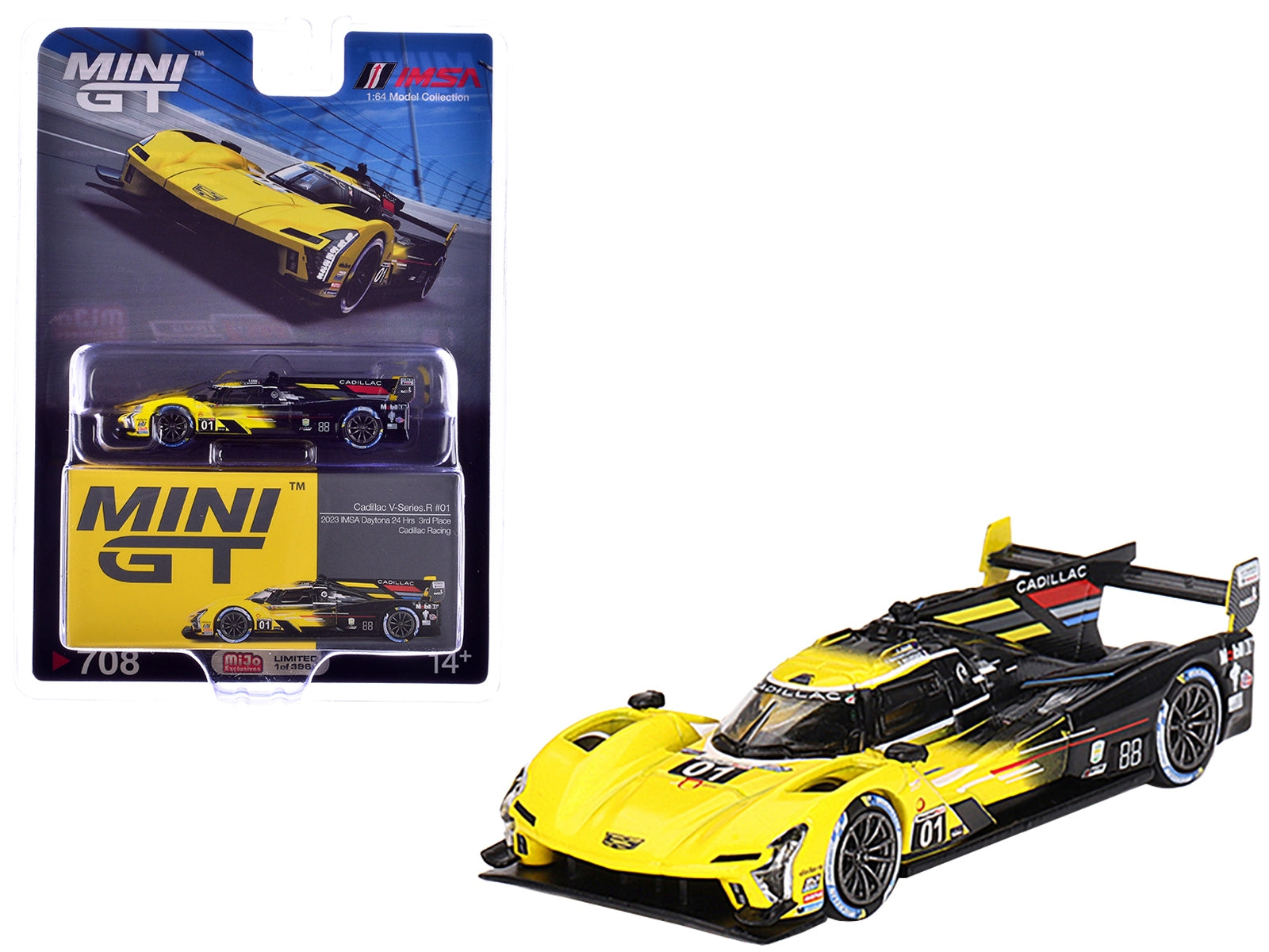 Cadillac V-Series.R #01 Sebastien Bourdais - Scott Dixon - Renger van der Zande "Cadillac Racing" 3rd Place GTP IMSA "24 Hours of Daytona" (2023) Limited Edition 1/64 Diecast Model Car by Mini GT Mini GT