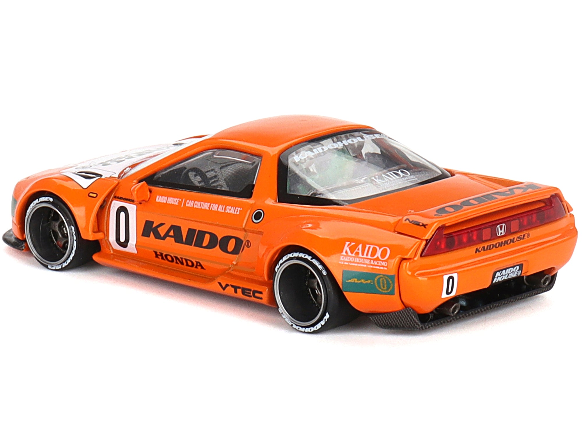 Honda NSX Kaido Racing V1 Orange with White Hood (Designed by Jun Imai) "Kaido House" Special 1/64 Diecast Model Car by Mini GT True Scale Miniatures