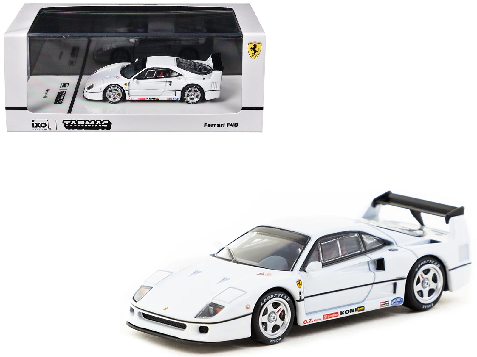 Ferrari F40 White "Road64" Series 1/64 Diecast Model Car by Tarmac Works Tarmac Works